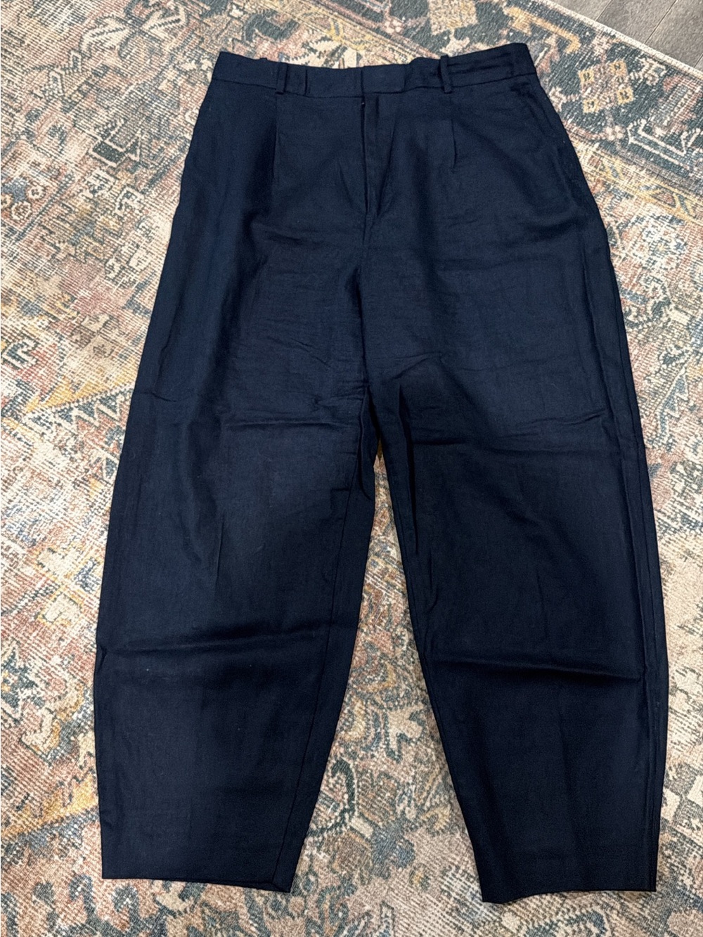 Zara linen Navy Dress Pants
